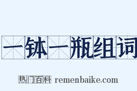 一钵一瓶组词是什么意思的图片